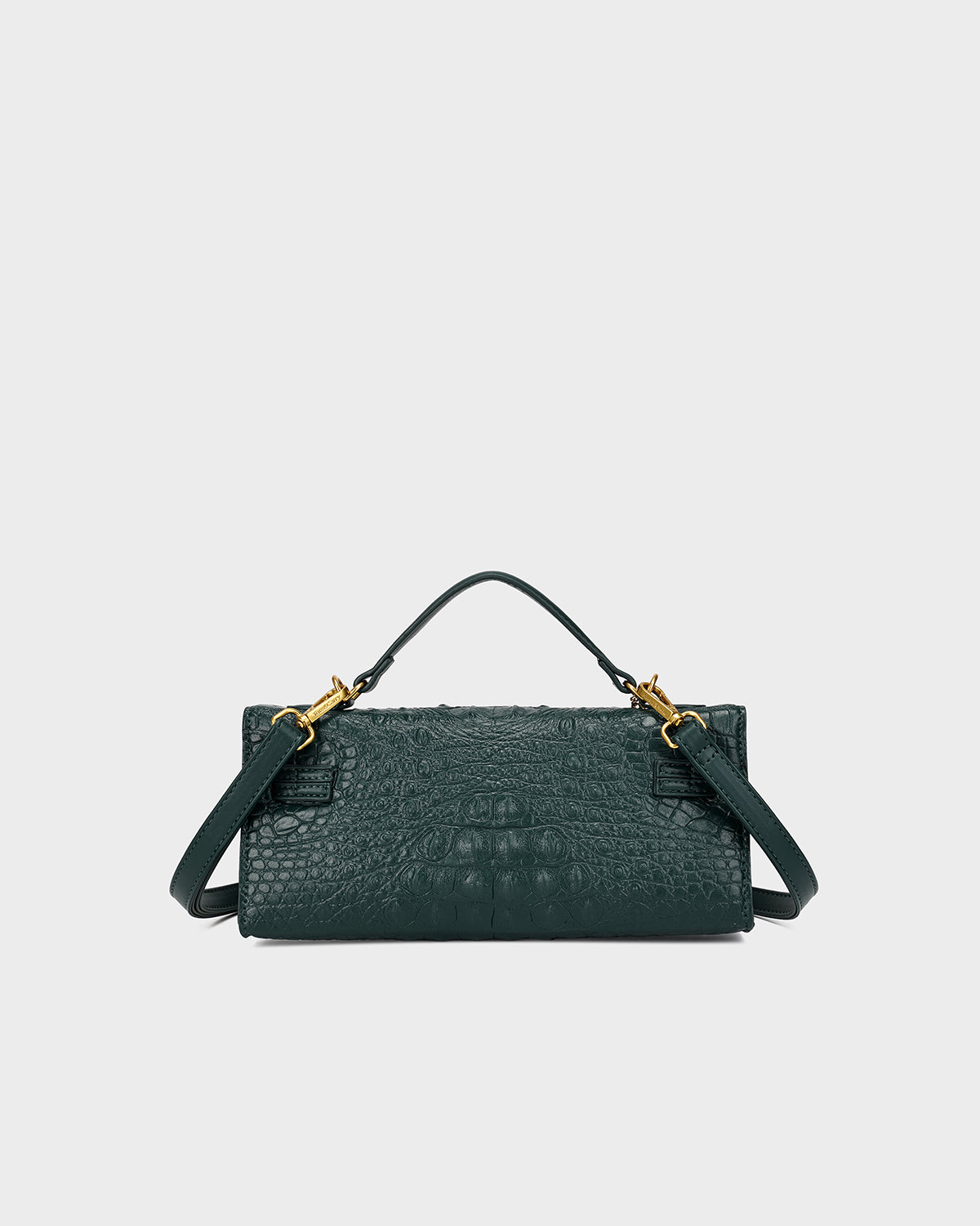 Luxury Heritage Handheld Clutch In Emerald Green