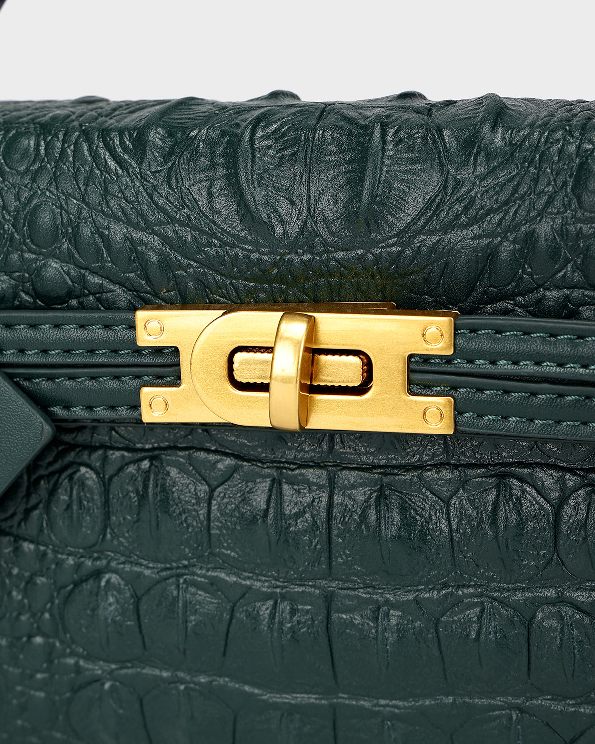 Luxury Heritage Handheld Clutch In Emerald Green