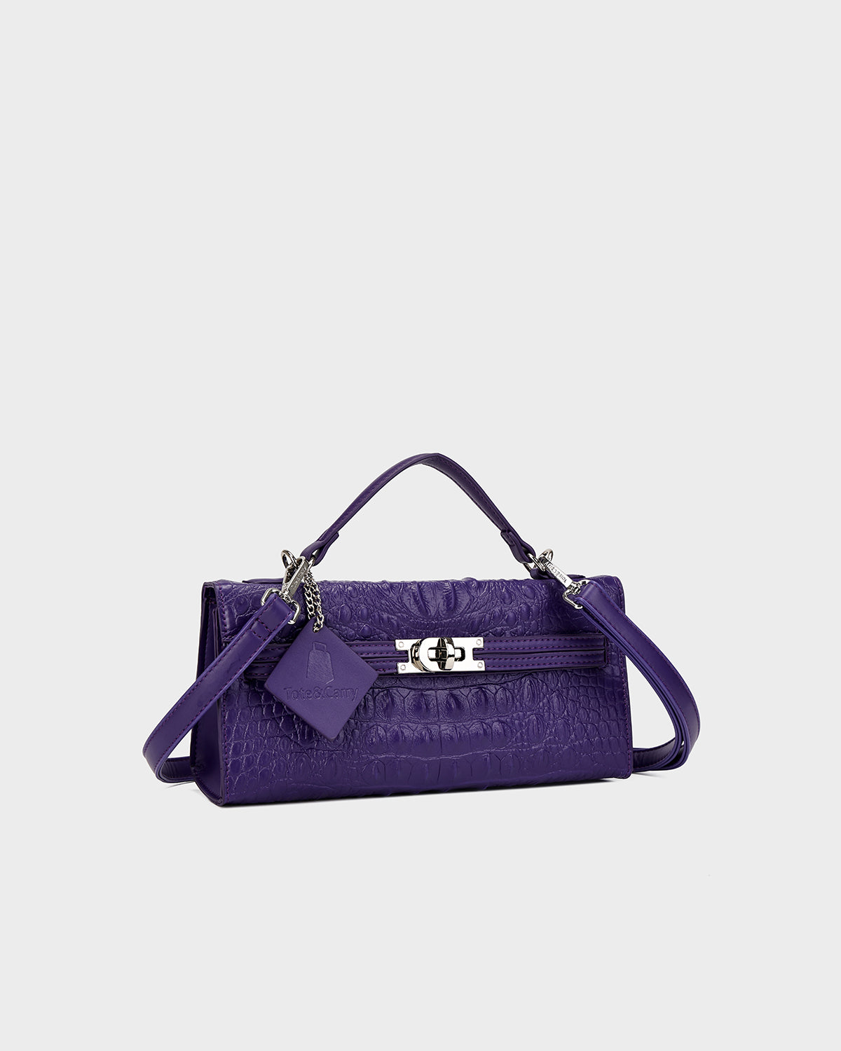 Luxury Heritage Handheld Clutch In Purple