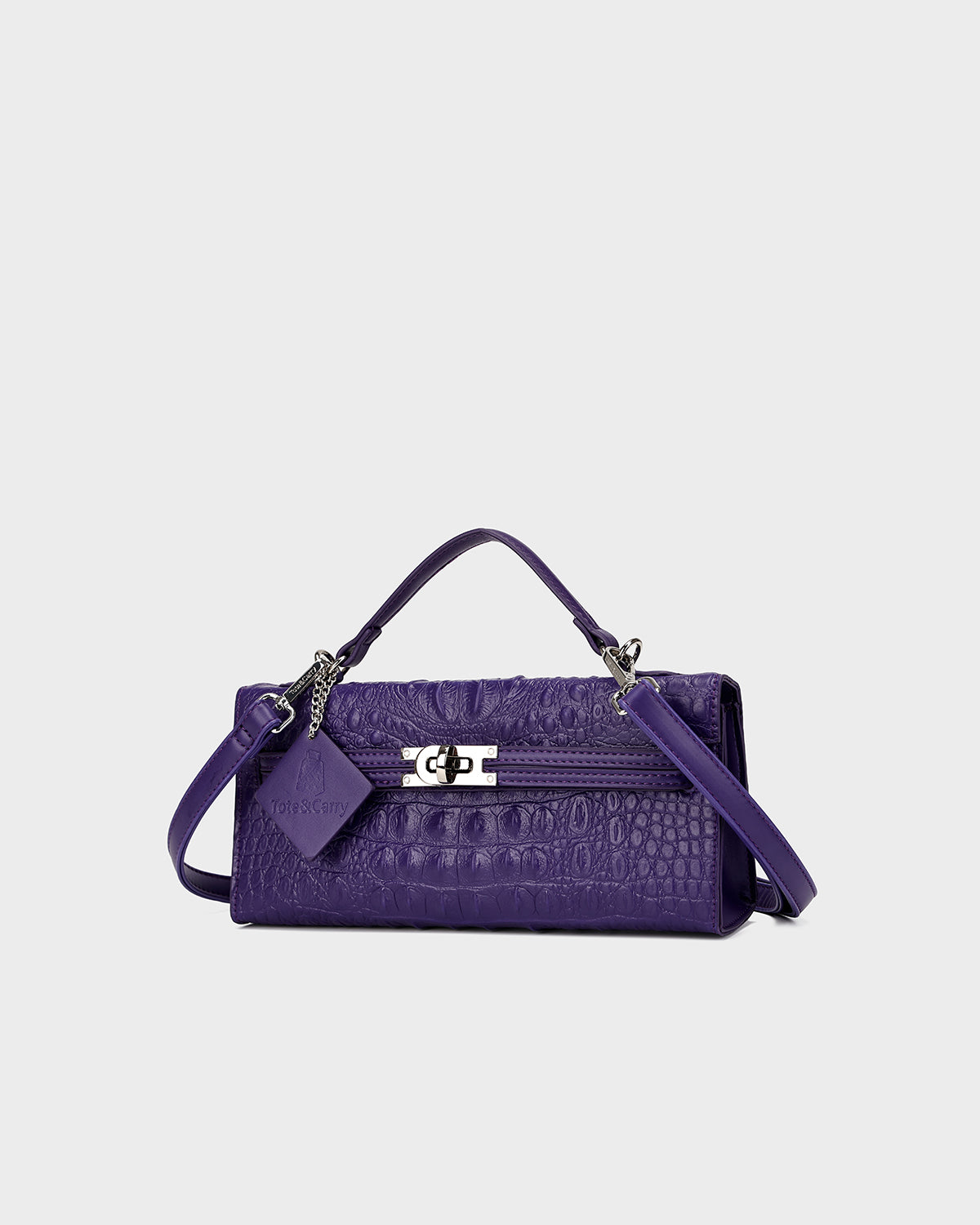 Luxury Heritage Handheld Clutch In Purple