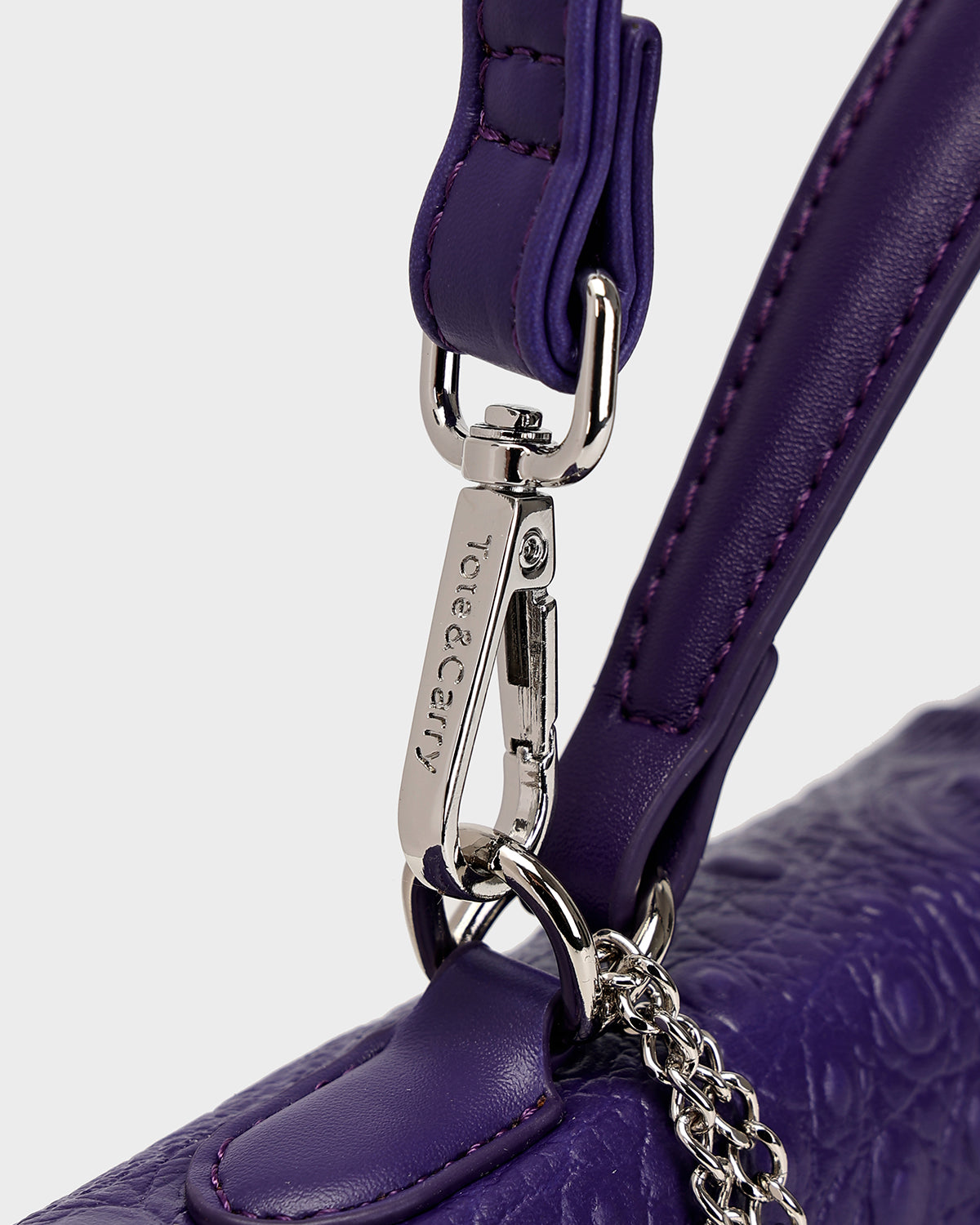 Luxury Heritage Handheld Clutch In Purple