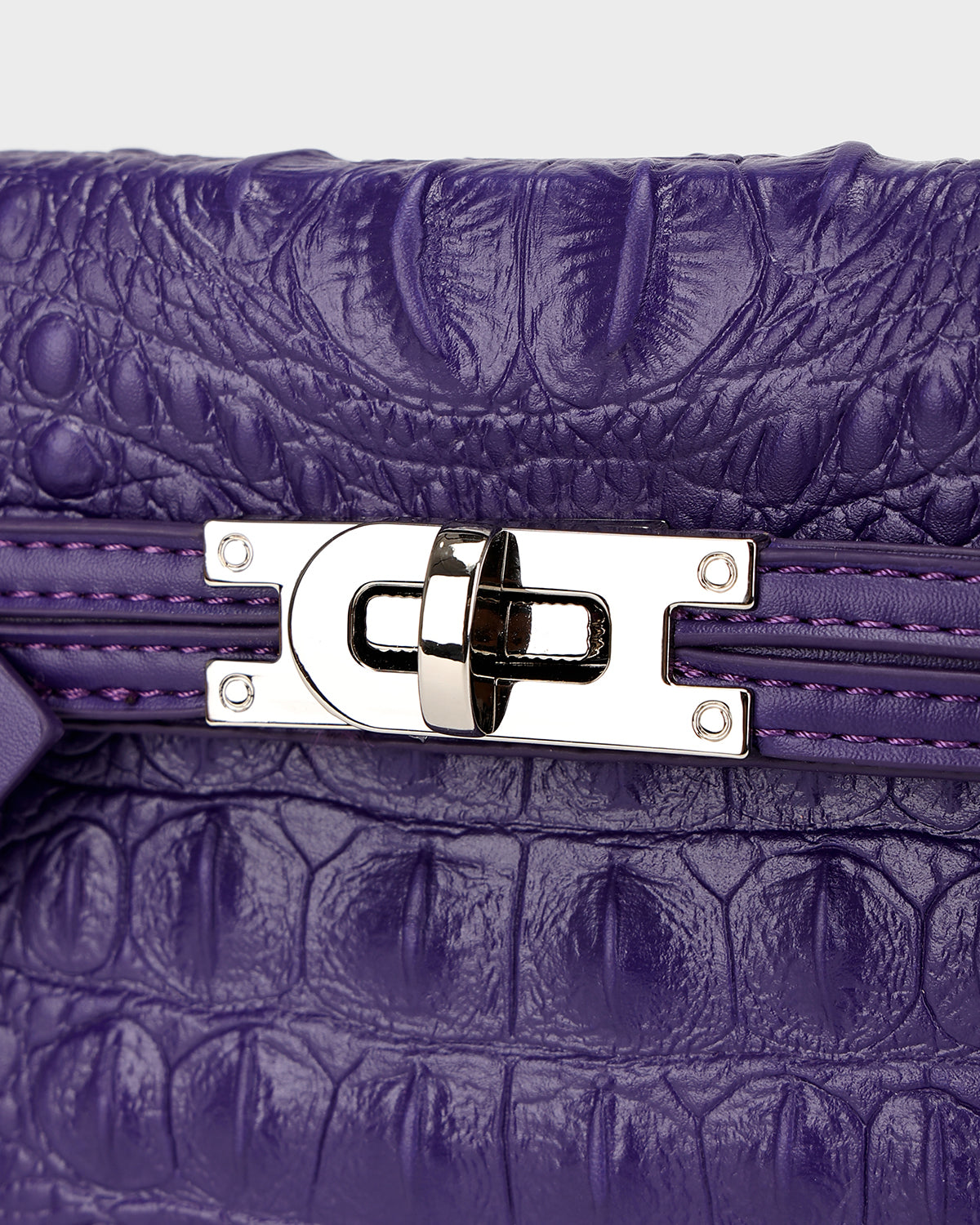 Luxury Heritage Handheld Clutch In Purple