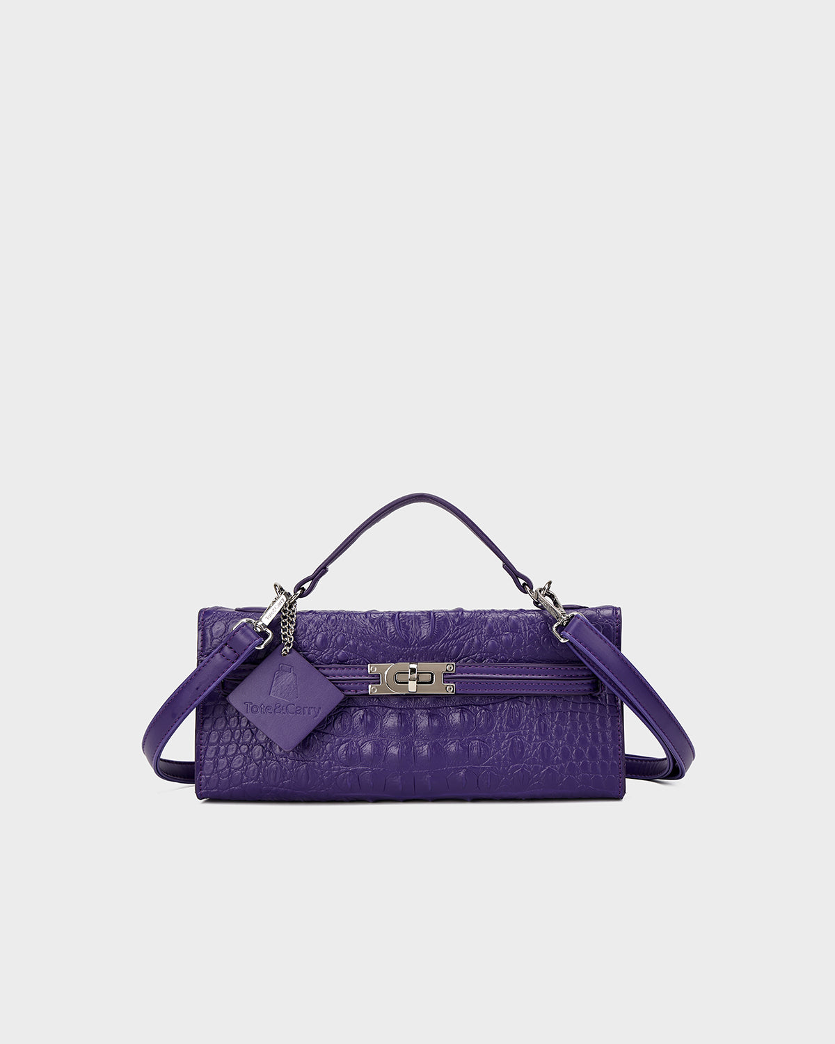 Luxury Heritage Handheld Clutch In Purple