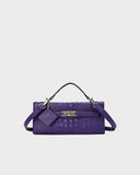 Luxury Heritage Handheld Clutch In Purple