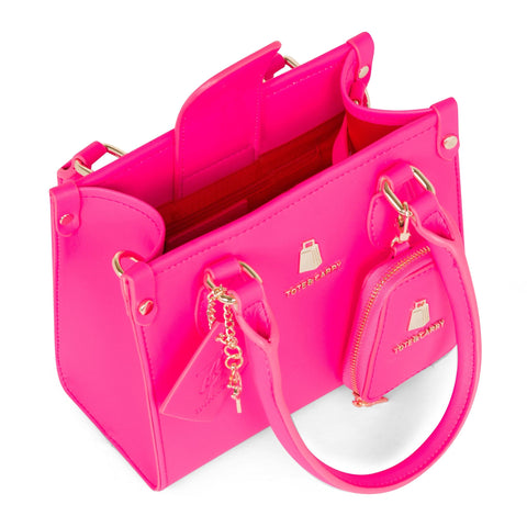 Neon Pink Mini Tote Bag