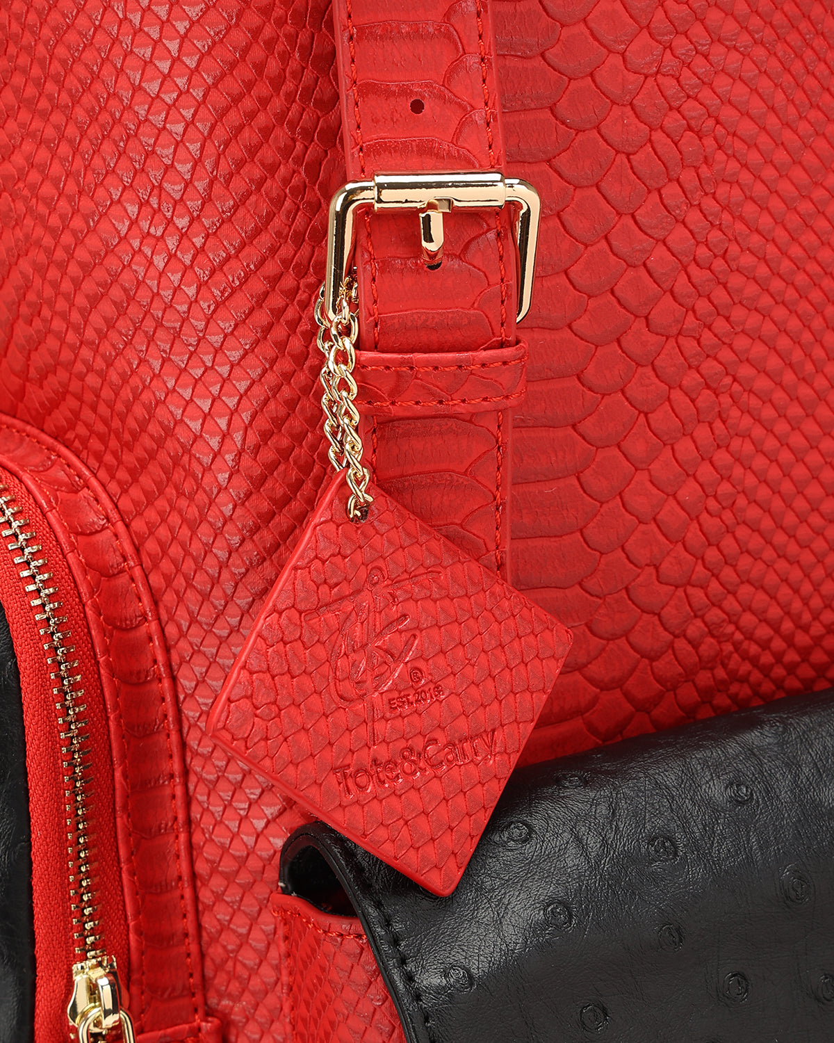 Noble Backpack in Black & Red