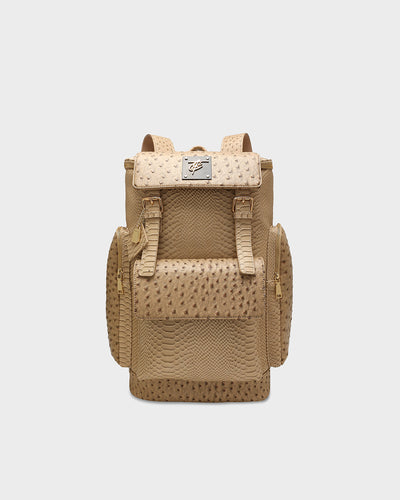 Journey Multi-Pocket Backpack in Tan Brown