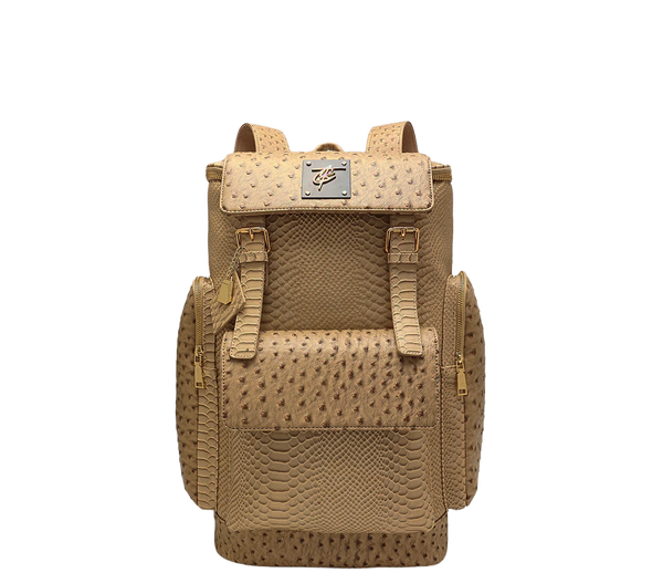 Journey Multi-Pocket Backpack in Tan Brown