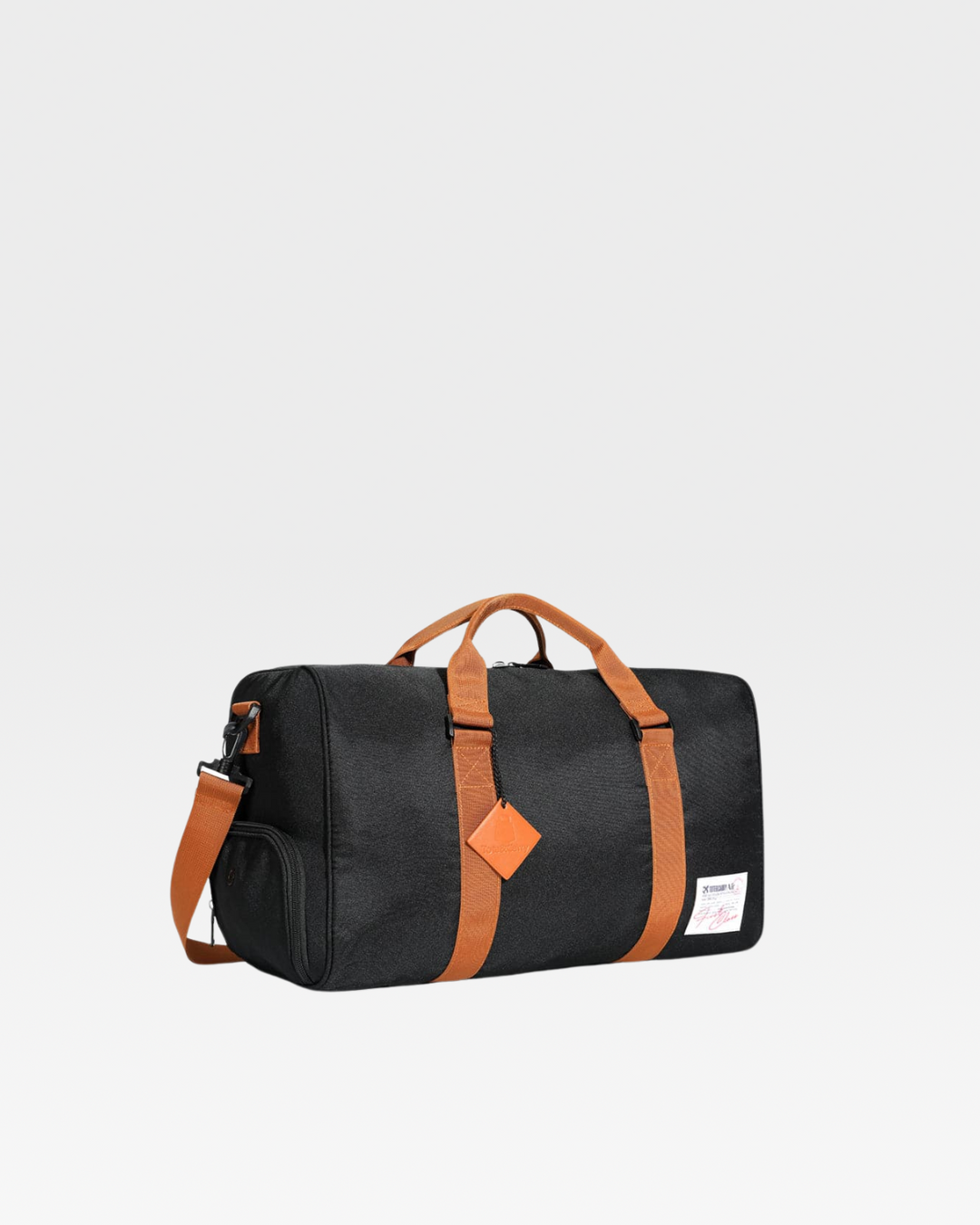 Nylon Travel Bag in Black