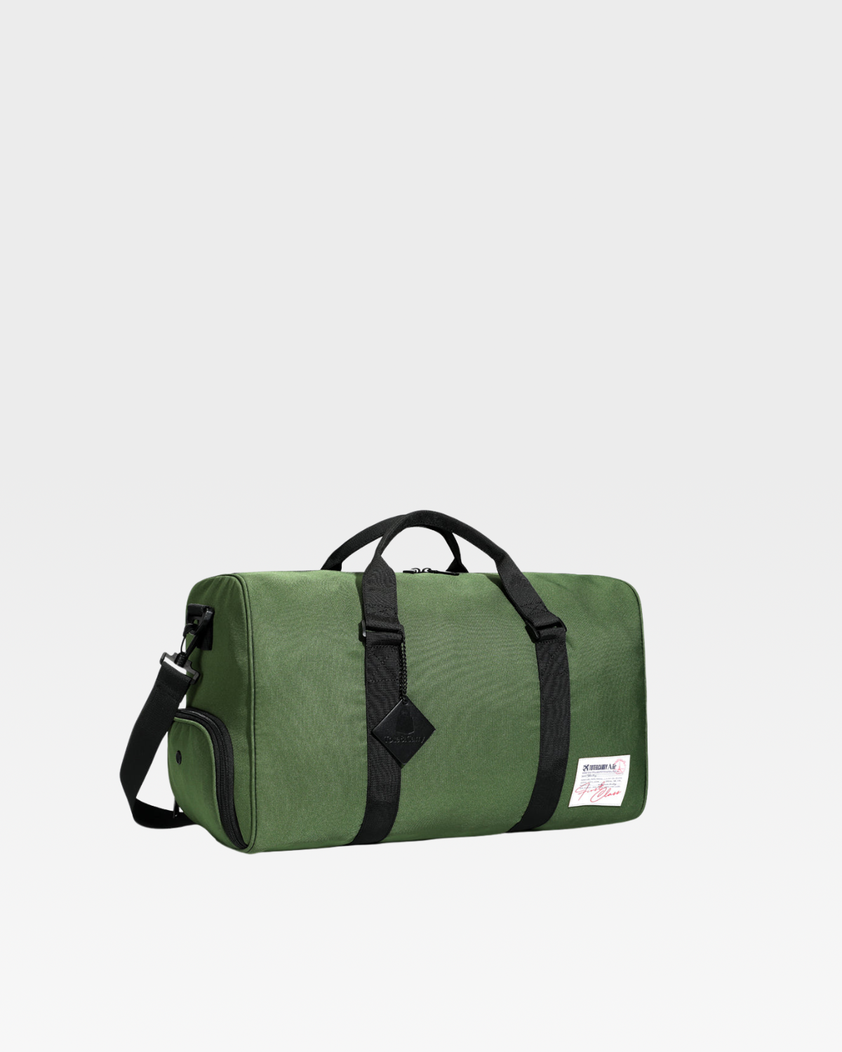 Nylon Travel Bag in Olive Green