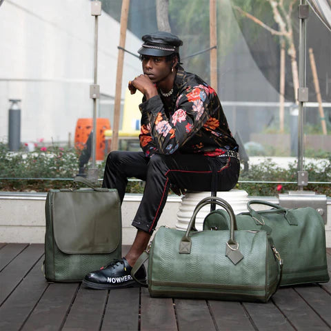 Signature Weekender Travel Set in Olive
