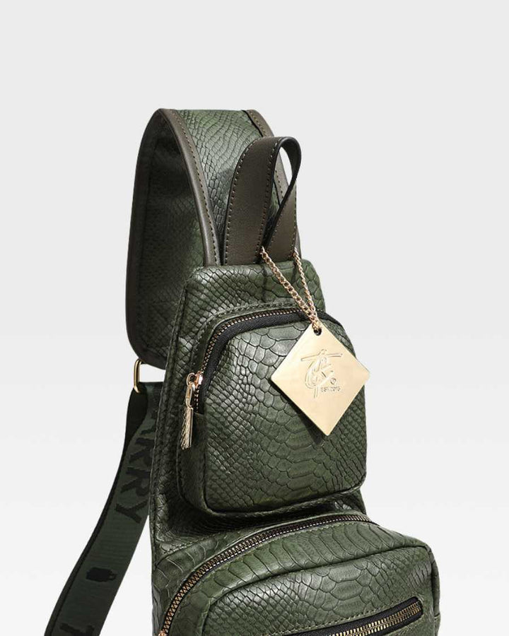 Apollo 1 Tear Drop Crossbody Bag in Olive