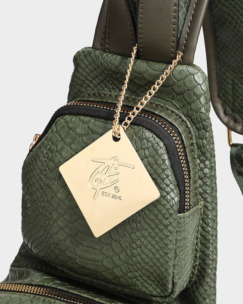Apollo 1 Tear Drop Crossbody Bag in Olive