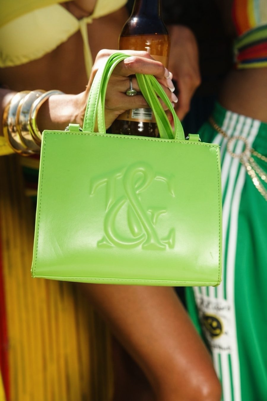 Matcha green mini tote from the Out of Office collection