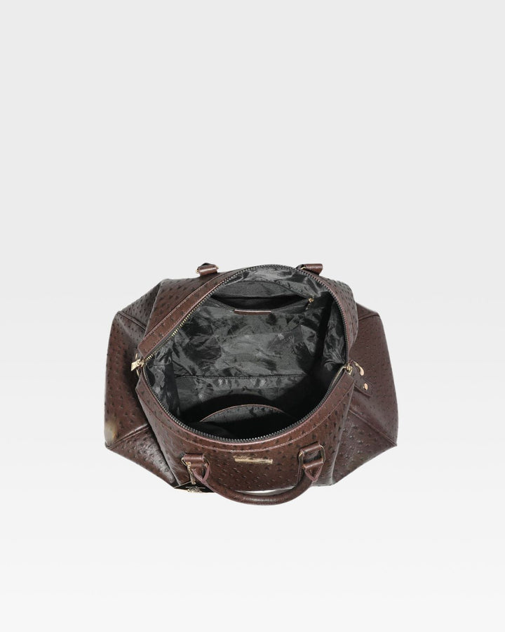 Ostrich Duffle Bag in Brown