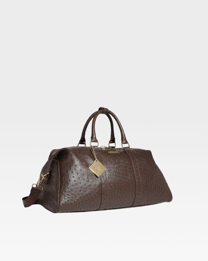 Ostrich Duffle Bag in Brown