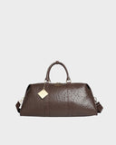 Ostrich Weekender Duffle Bag in Brown