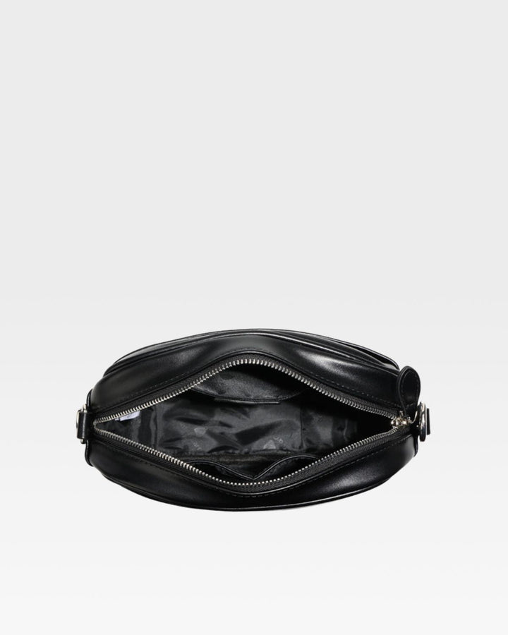 Paisley Crossbody Messenger Bag in Black