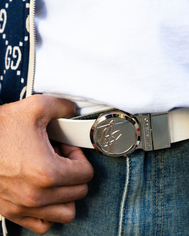 Paisley Belt in Beige Brown