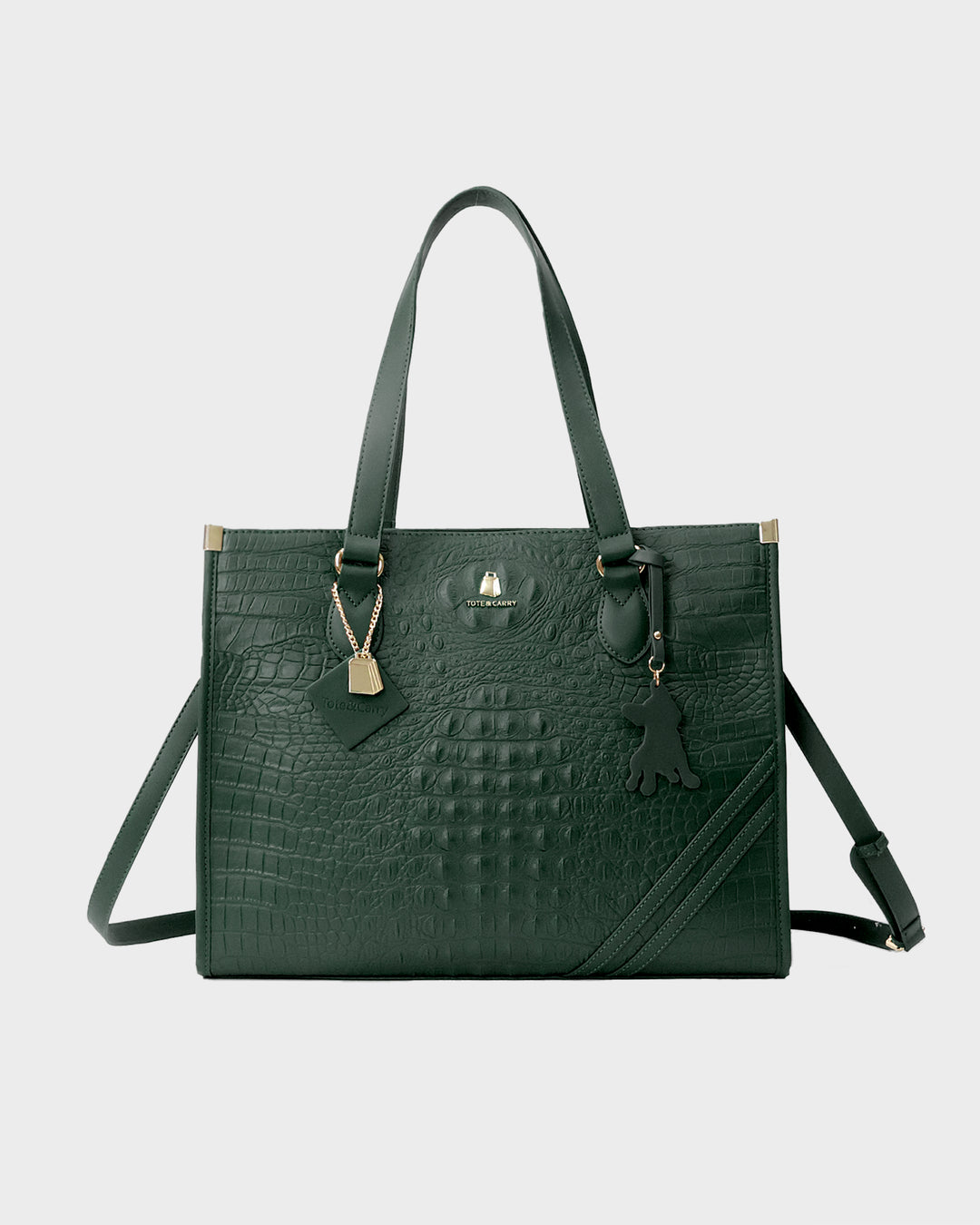 Paris Pup Key chain in Emerald Green