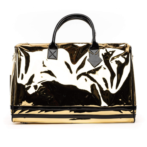 Tote&Carry - Patent Duffle Bags, Gold / XL - Travel Bag