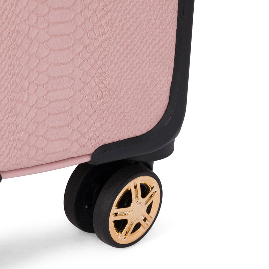Pink Apollo 1 Faux Snakeskin Suitcase