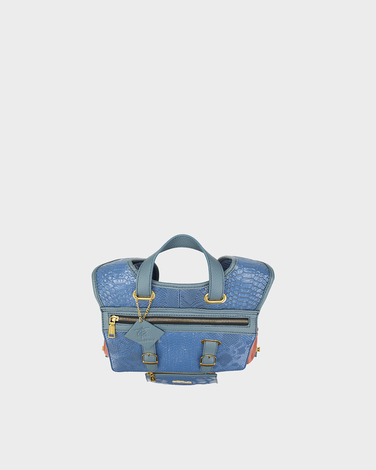 Power Luxe Backpack in Blue & Clay-Red