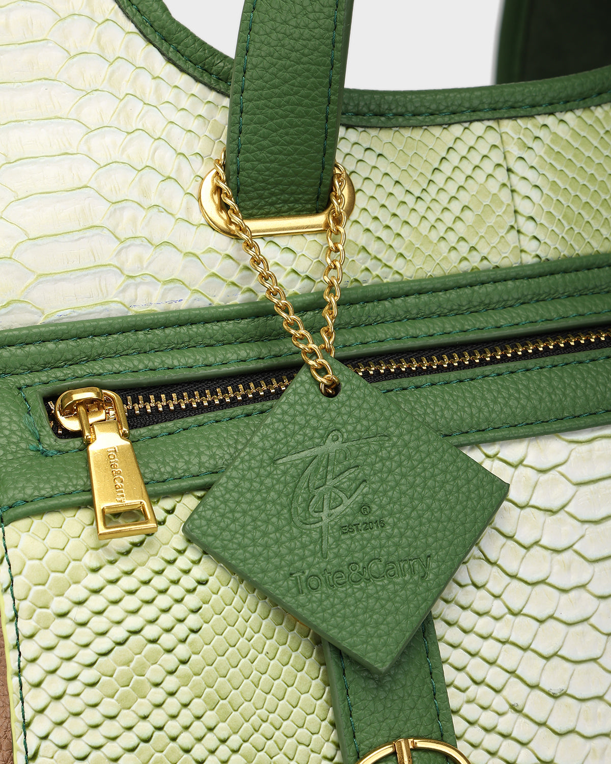 Power Luxe Backpack in Green & Brown