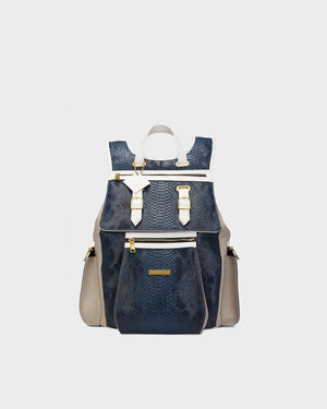 Power Luxe Backpack in Navy & Grey