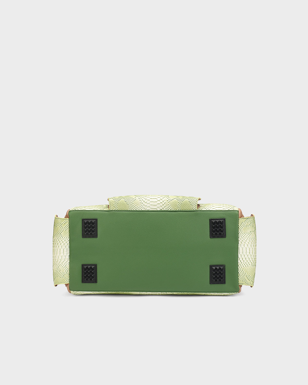 Power Luxe Duffle Bag in Green & Brown