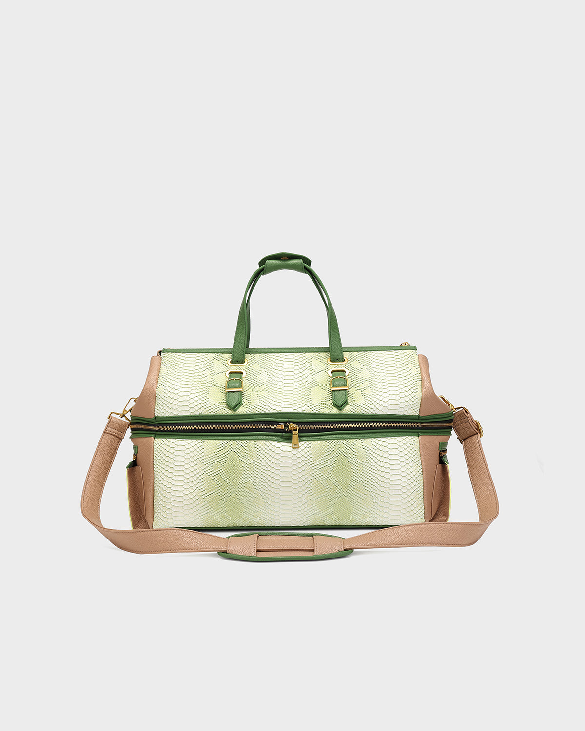 POWER Luxe Travel Set in Green & Brown