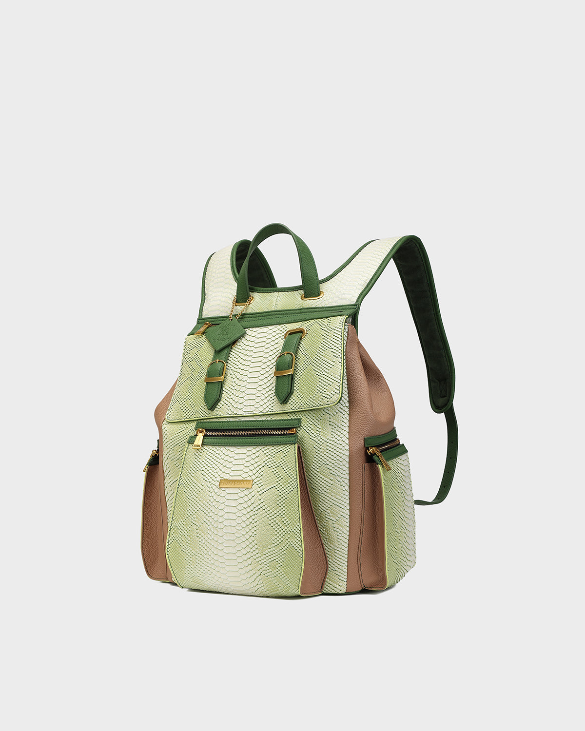 POWER Luxe Travel Set in Green & Brown