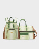 POWER Luxe Travel Set in Green & Brown