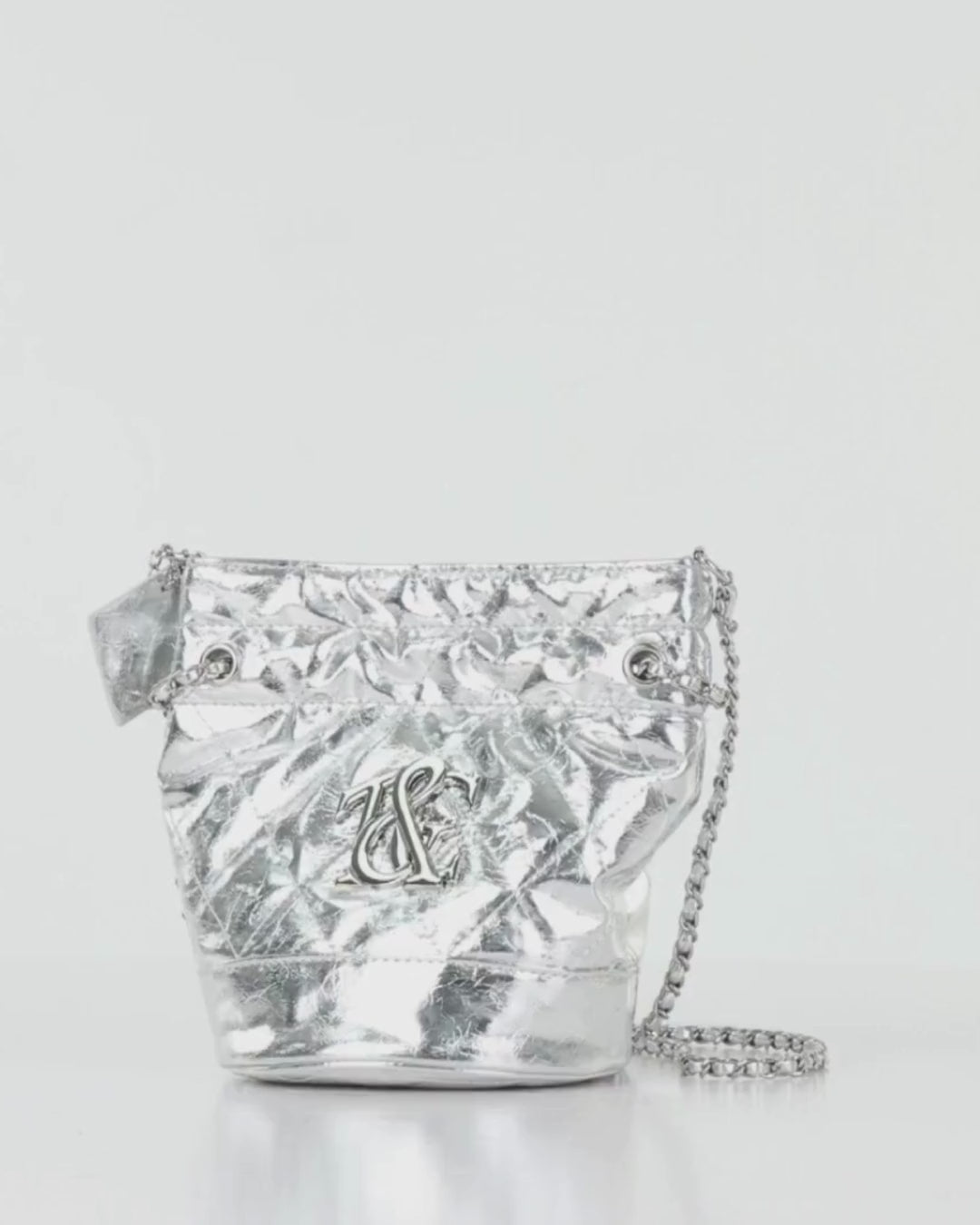 Metallic Everyday Shoulder Bag in Silver