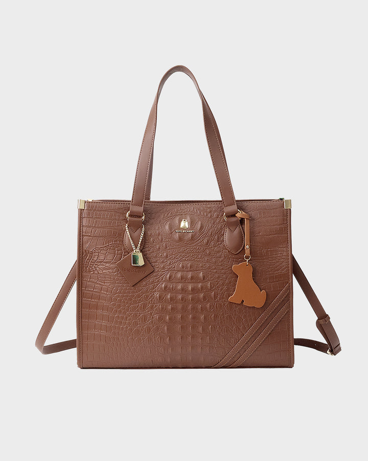 Puppy Key chain in Brown