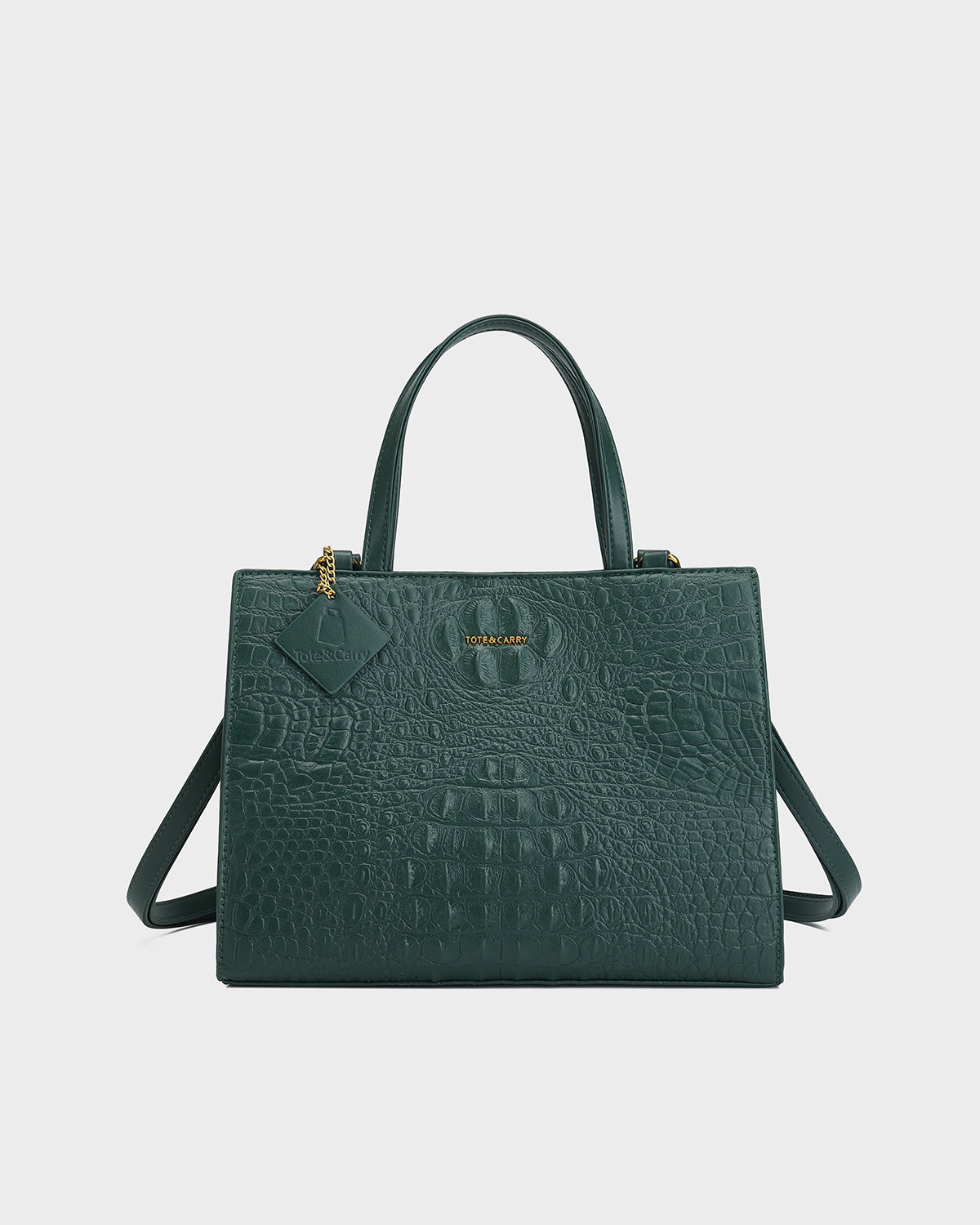Raven 3PC Tote Bags Set in Emerald Green