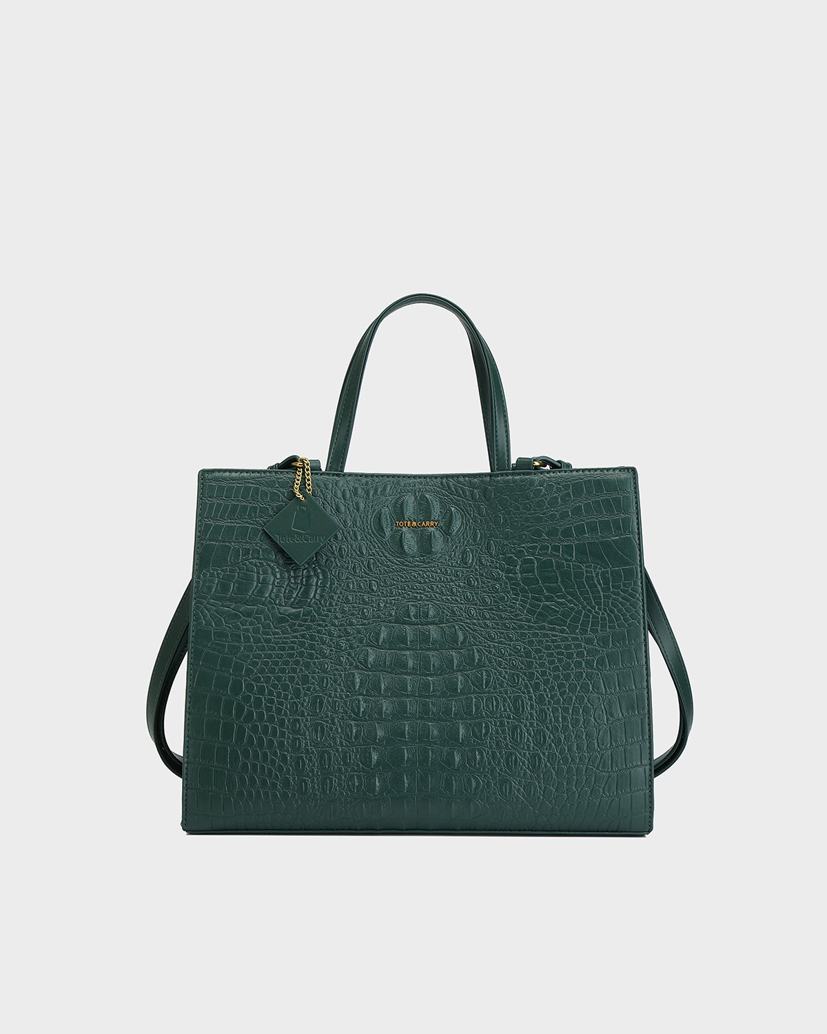 Raven 3PC Tote Bags Set in Emerald Green