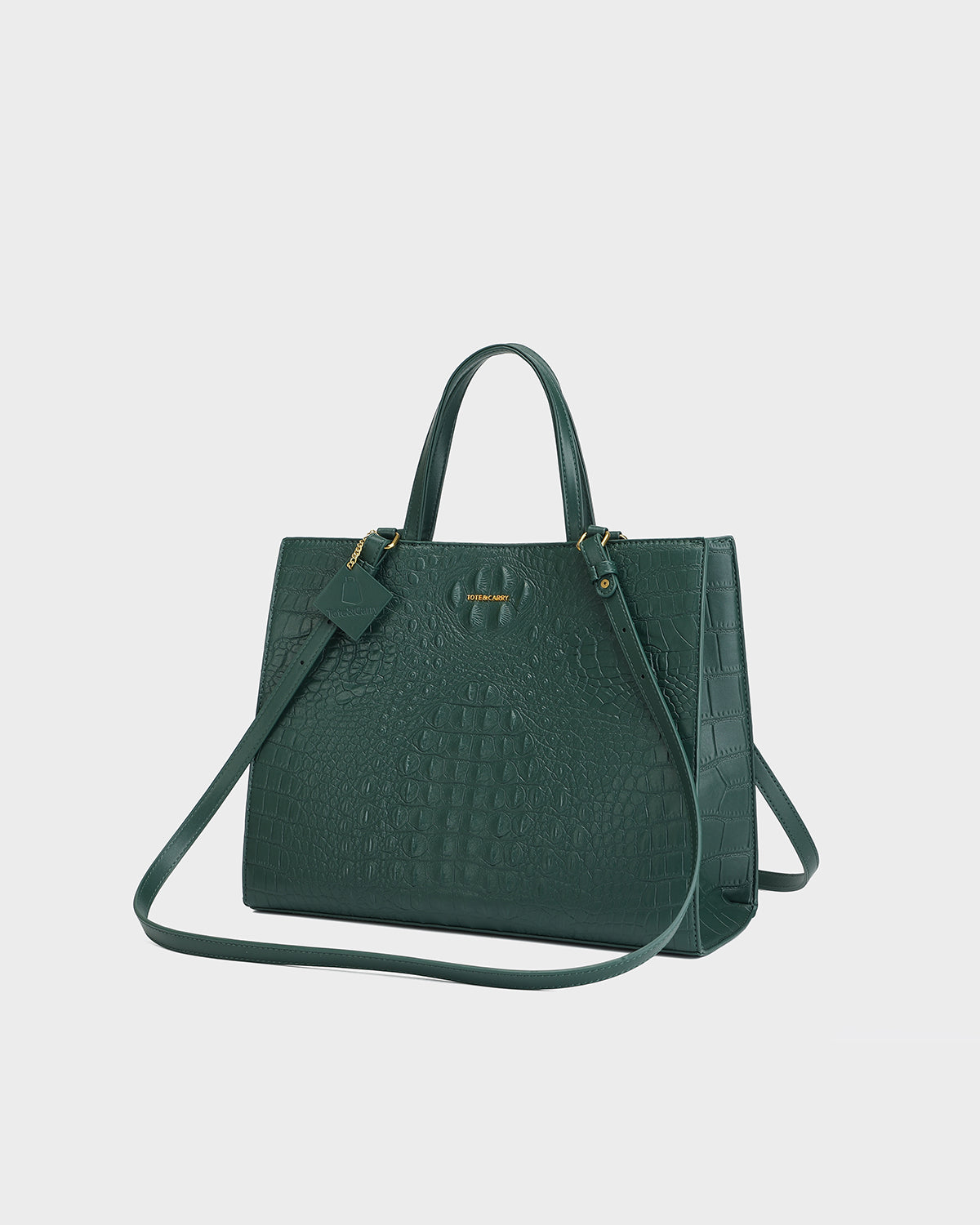 Raven 3PC Tote Bags Set in Emerald Green