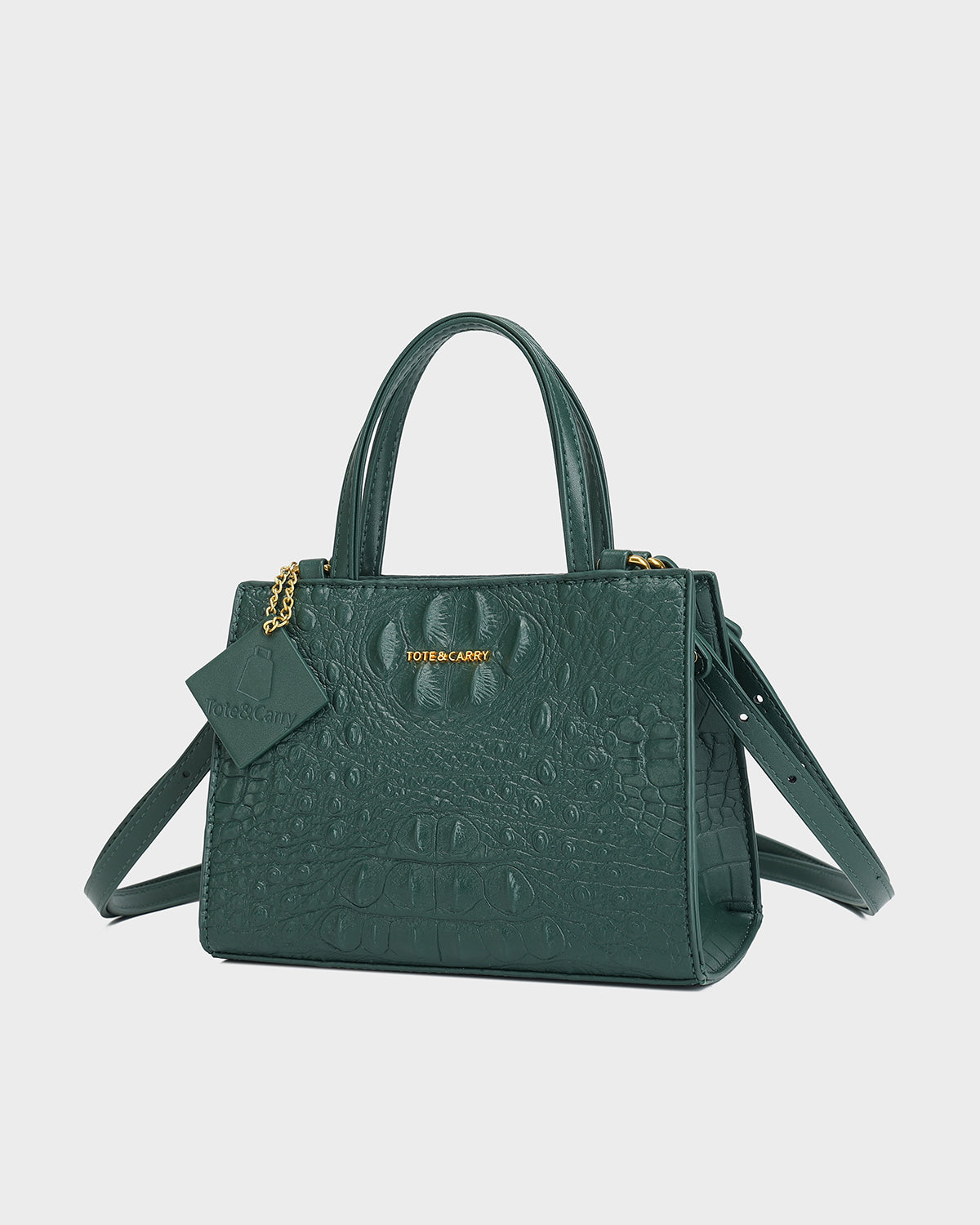 Raven 3PC Tote Bags Set in Emerald Green