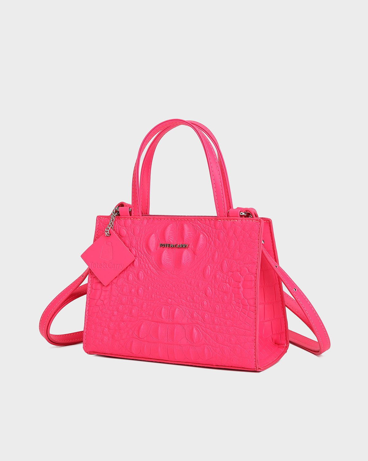 Raven 3PC Tote Bags Set in Neon Pink