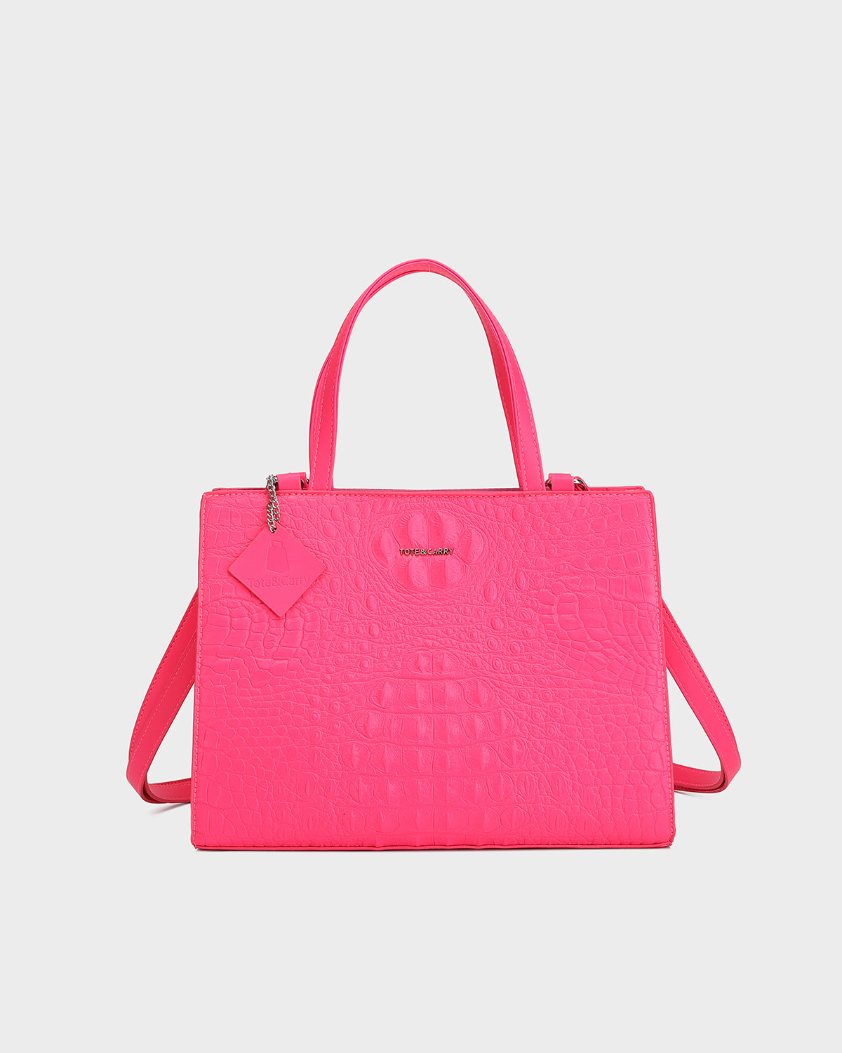 Raven 3PC Tote Bags Set in Neon Pink
