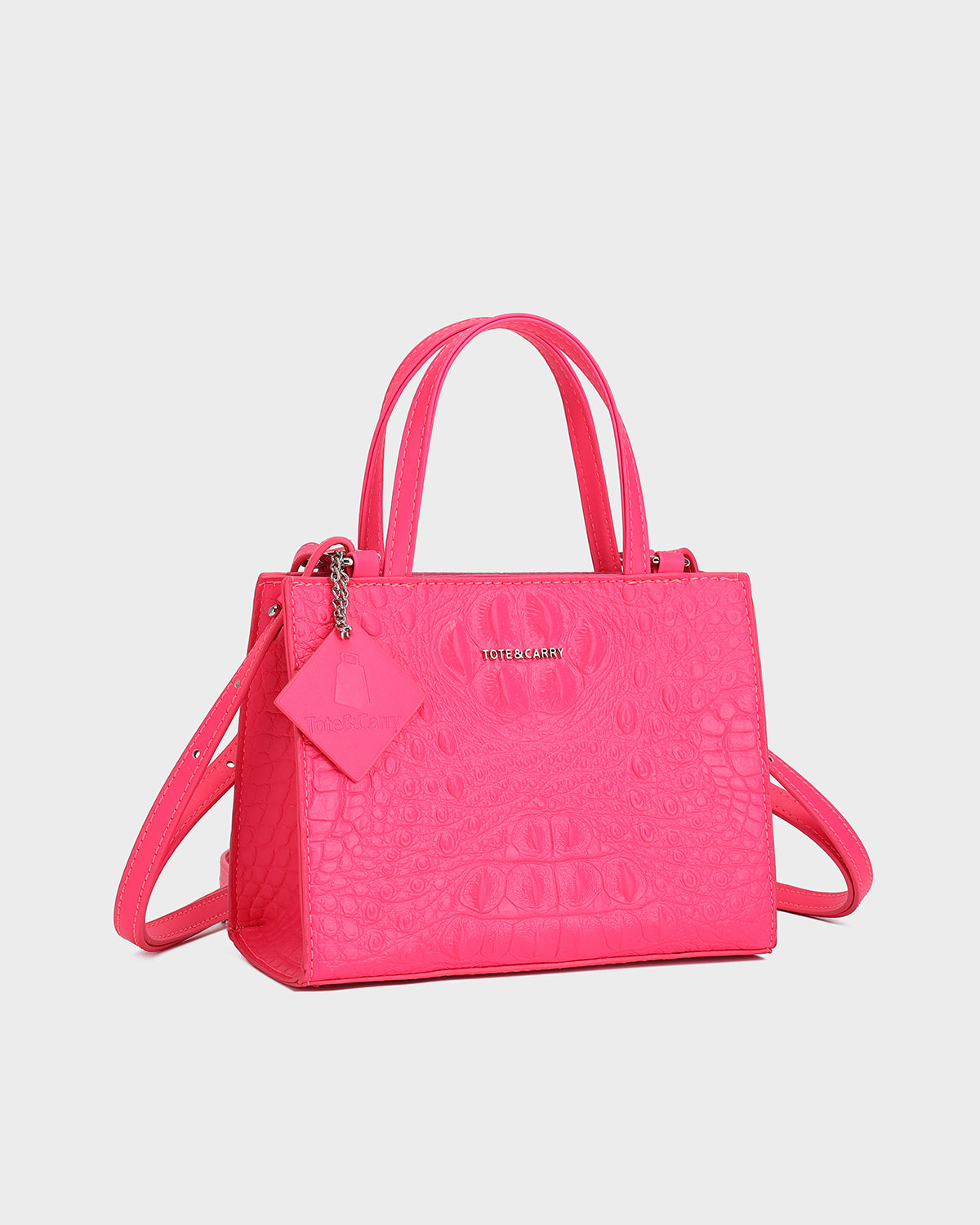 Raven 3PC Tote Bags Set in Neon Pink