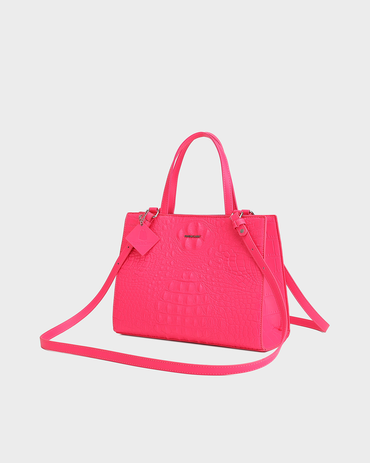 Raven 3PC Tote Bags Set in Neon Pink