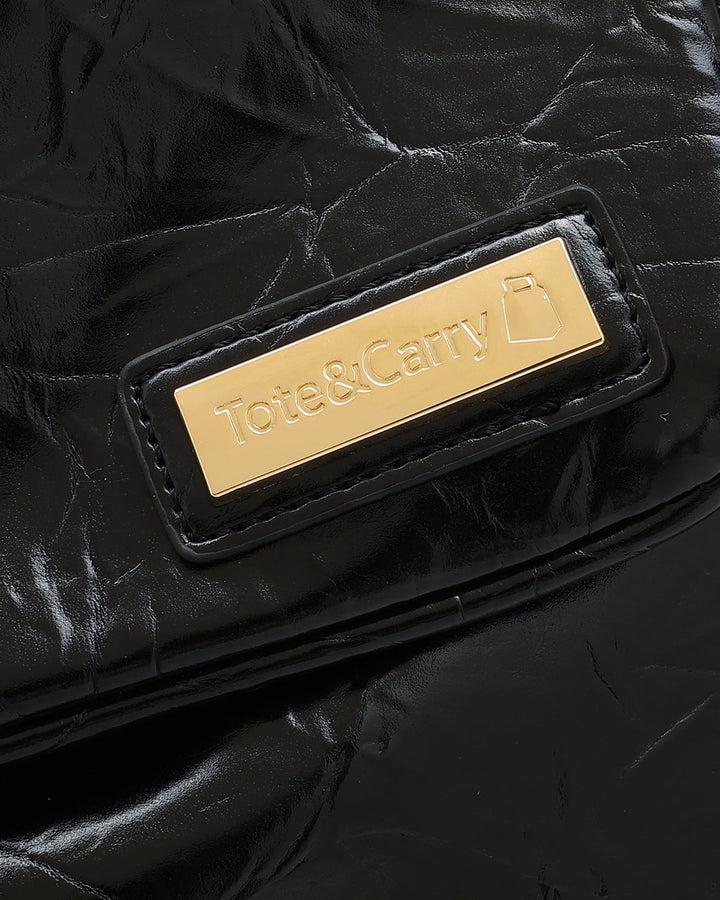 Rebellious Chic Tote Bag in Black