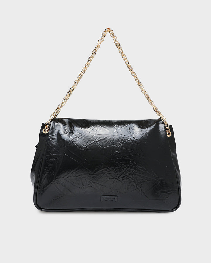 Rebellious Chic Tote Bag in Black