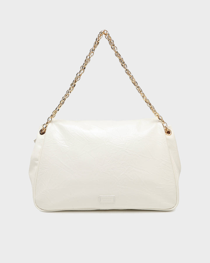 Rebellious Chic Tote Bag in White