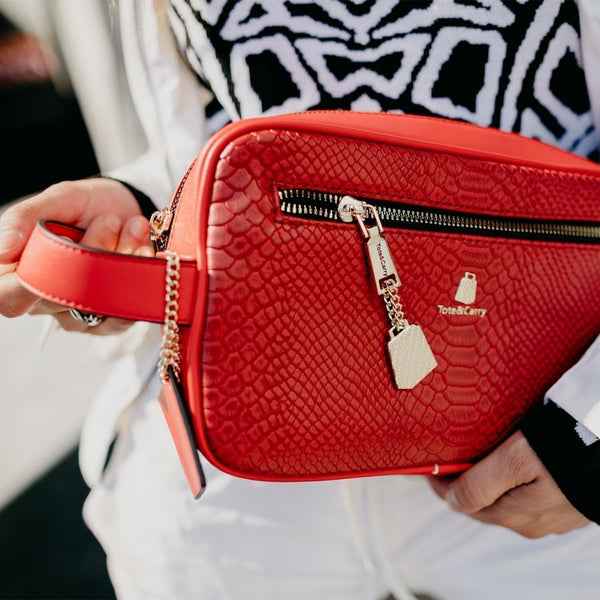 Signature Essential Toiletry Bag in Red