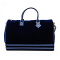 Royal Blue Velvet Duffle Bag