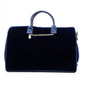 Royal Blue Velvet Duffle Bag