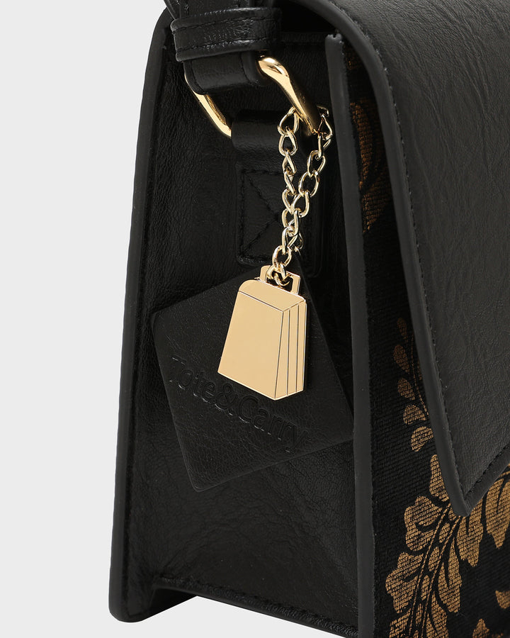 Royalty Messenger Bag in Black